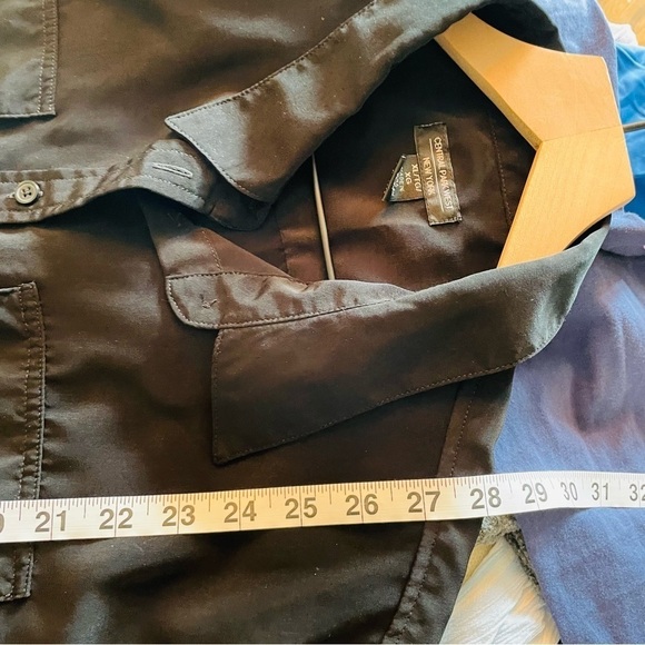 Black Silky Button Up Blouse - Picture 2 of 11